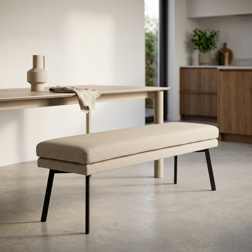 Lento Upholstered Dining Bench - mood