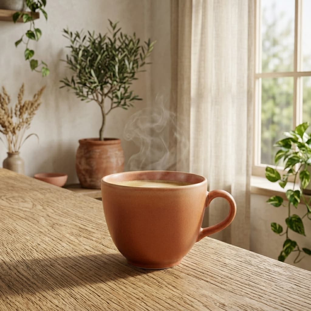 Elma Terracotta Latte Cup - mood