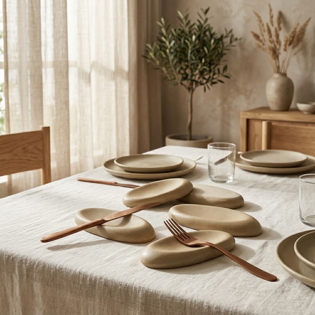 Elma Stoneware Cutlery Rest Set - mood