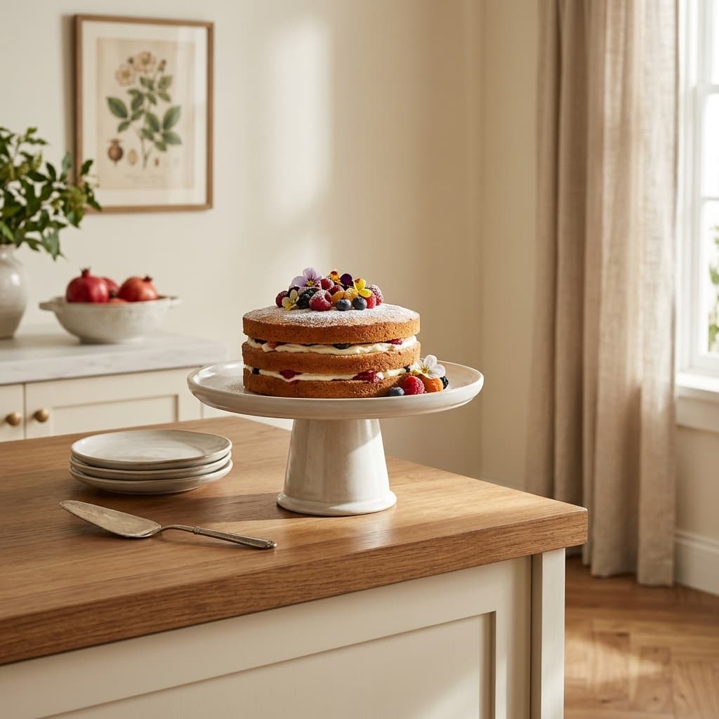 Elma Stoneware Cake Stand - mood