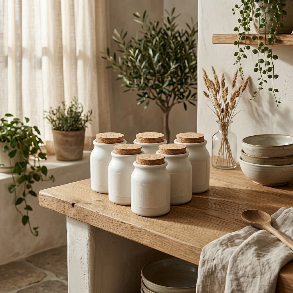 Elma Stoneware Spice Jar Set - mood