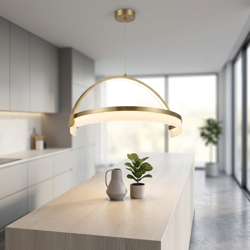 Sora Arc Pendant Light - mood